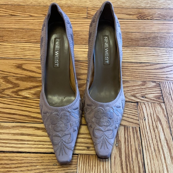 Nine West First Dance Vintage Pumps Satin Heels - Picture 3 of 13